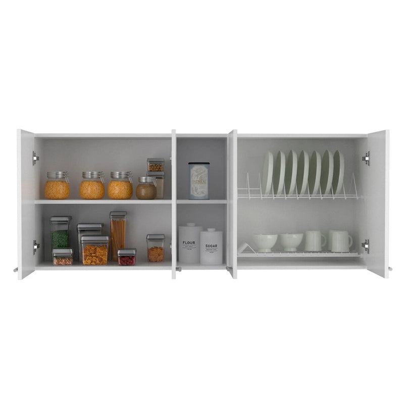 Wall Cabinet Ontario, Double Door, White Finish,High quality and durable