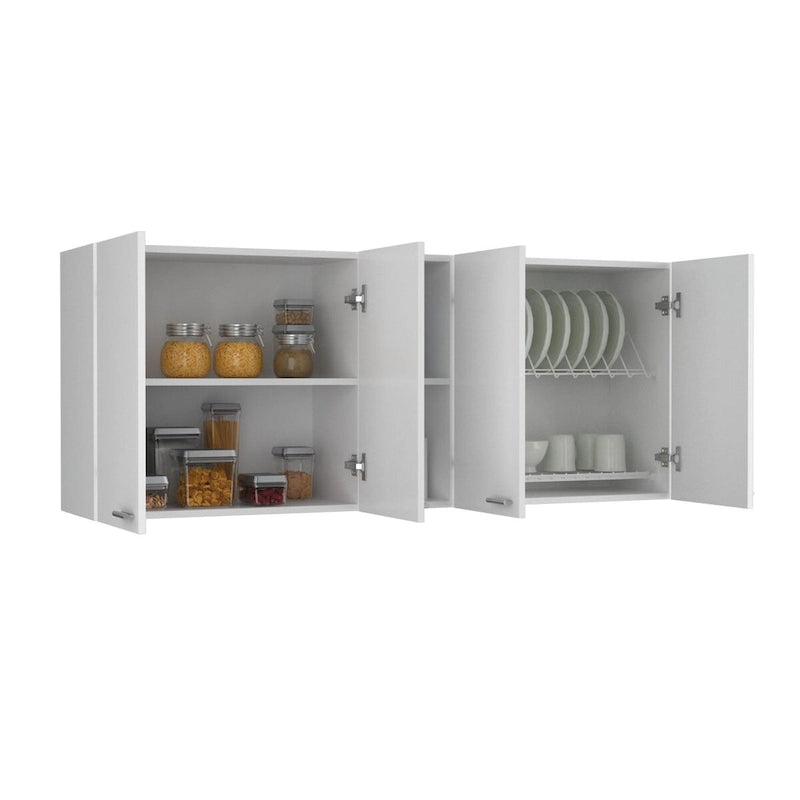 Wall Cabinet Ontario, Double Door, White Finish,High quality and durable