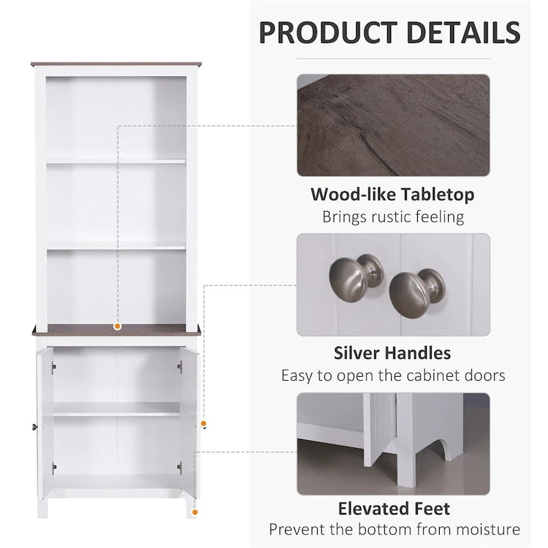 Freestanding Storage Cabinet,Bathroom Linen Tower,Buffet Cabinet