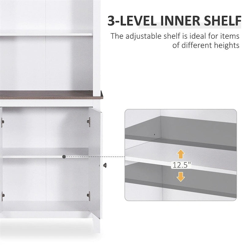 Freestanding Storage Cabinet,Bathroom Linen Tower,Buffet Cabinet