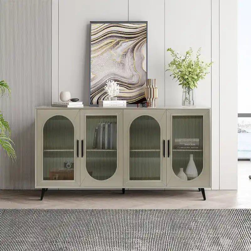 Stroage Sideboard With Glass Door