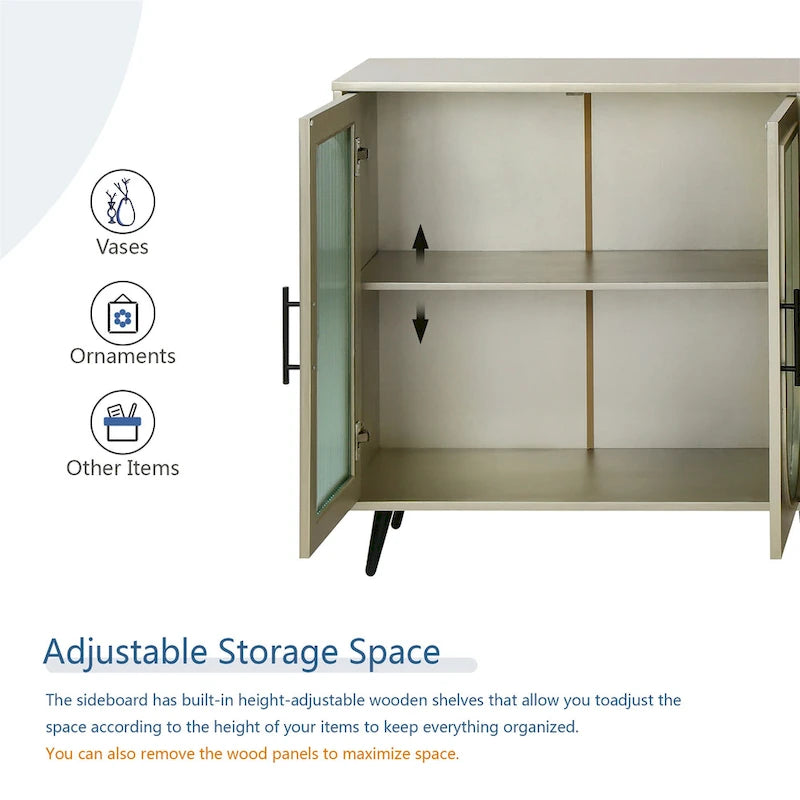 Stroage Sideboard With Glass Door
