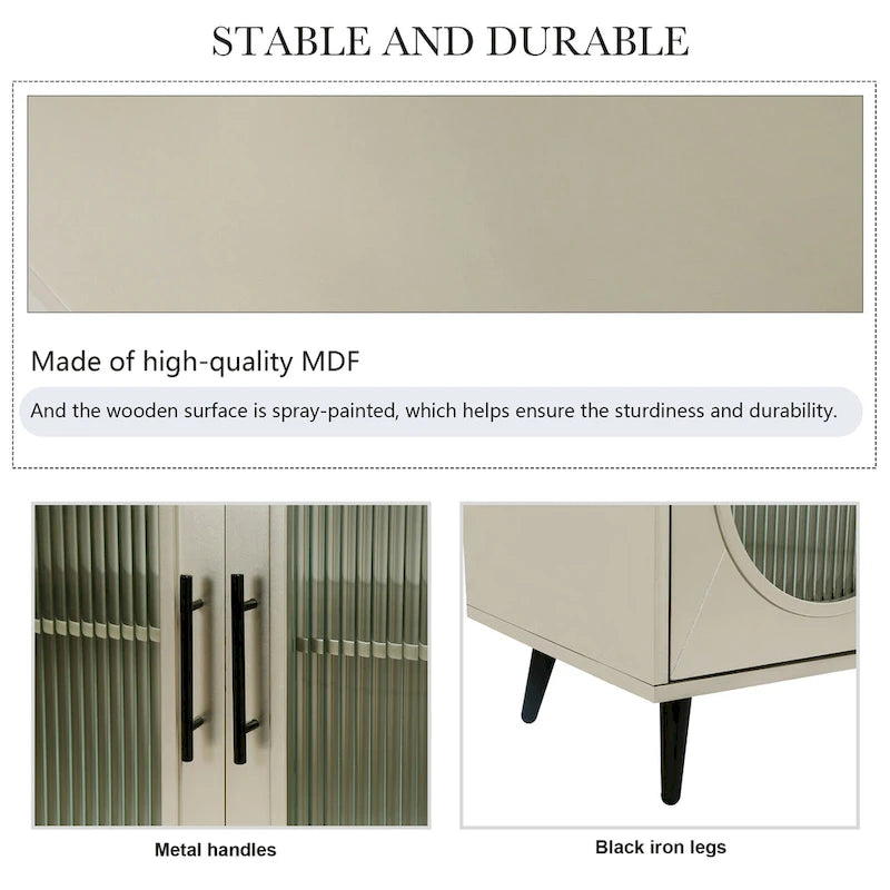 Stroage Sideboard With Glass Door