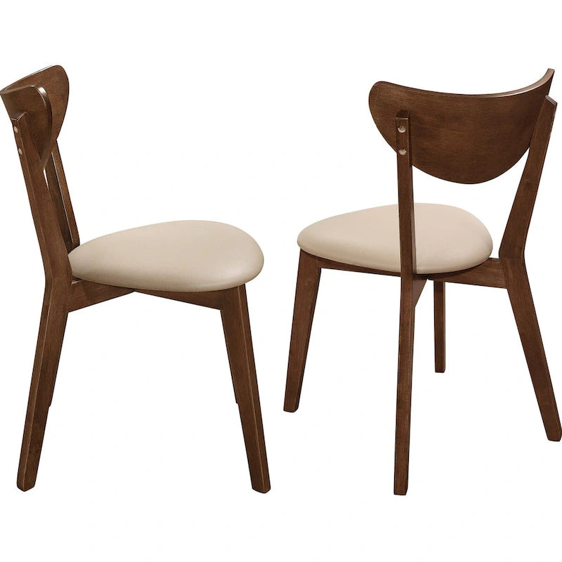 Retro Mid-century Design Chestnut Dining Chairs (Set of 2)