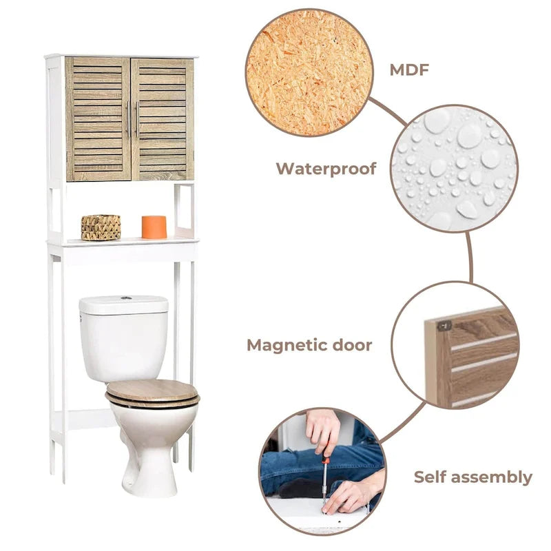 Stockholm Over The Toilet Storage Cabinet Space Saver - 24.80L x 9W x 70.50H