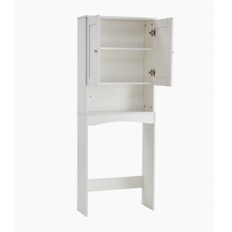 White Over-the-Toilet Storage Cabinet with Shelves