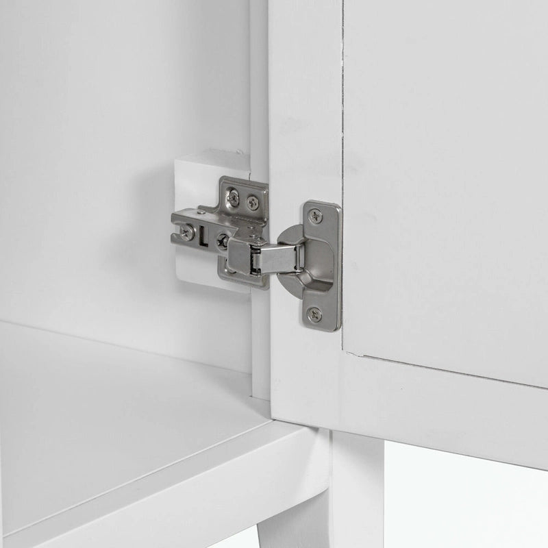 Bathroom Vanity with Ceramic Basin, Two Cabinets and Five Drawers