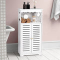 Bathroom Storage Cabinets White Floor Free Standing Cabinet - 9.5D x 13.4W x 29.5H