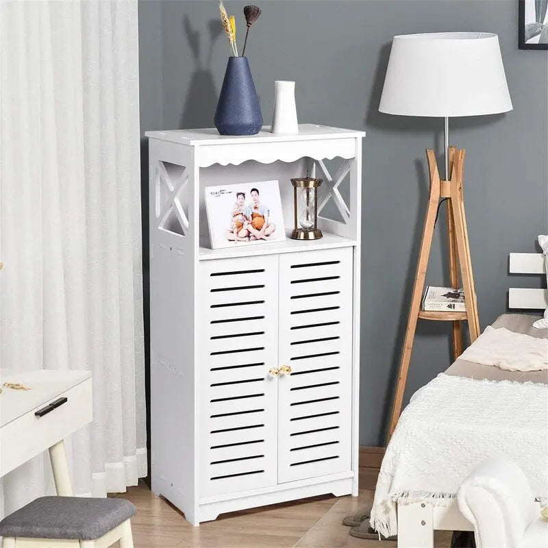 Bathroom Storage Cabinets White Floor Free Standing Cabinet - 9.5D x 13.4W x 29.5H
