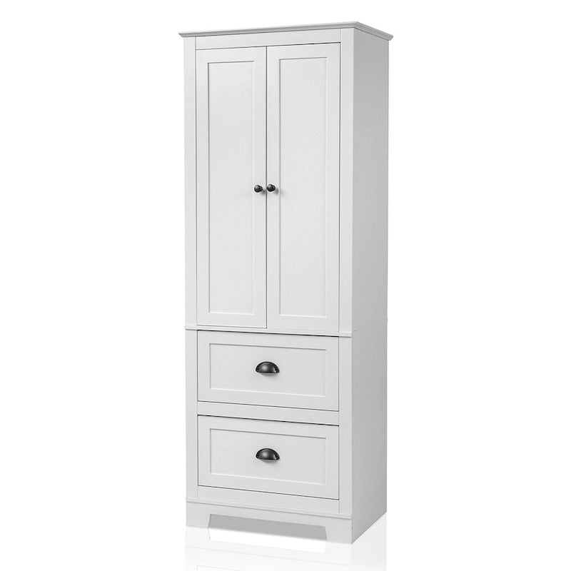 2 Doors 2 Pumps Bathroom Cabinet, White