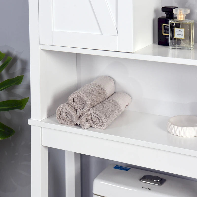 Bathroom Storage Cabinet Over Toilet with Adjustable Shelves Barn Door