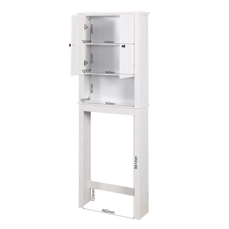 Bathroom Wooden Storage Cabinet Over Toilet with Adjustable Shelf