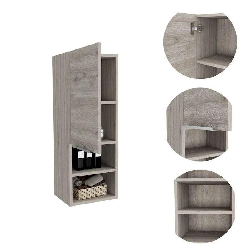 Medicine Cabinet Hazelton,Bathroom, Smokey Oak Finish,High quality and durable