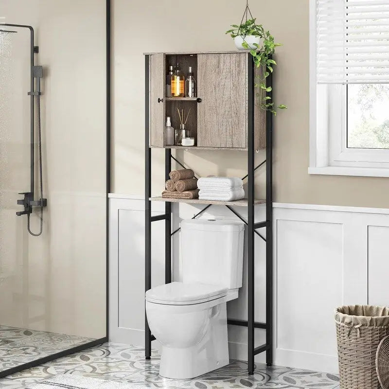 Over the Toilet Storage Cabinet - 10D x 24.5W x 66.5H