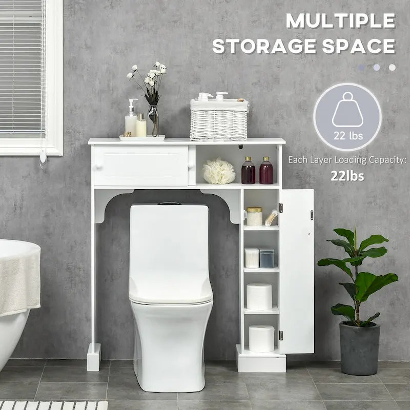 Over the Toilet Bathroom Cabinet with Adjustable Shelves