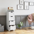 Bathroom Storage Cabinet Side Cabinet with 4 Drawers - 11.8D x 11.8W x 32.5H