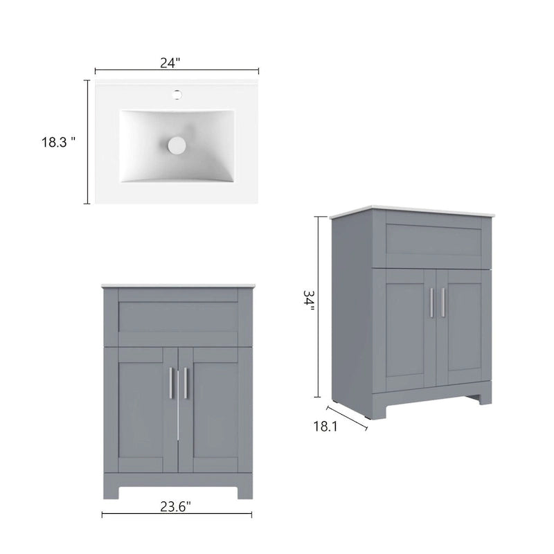 Bathroom Sink Vanity with two doors