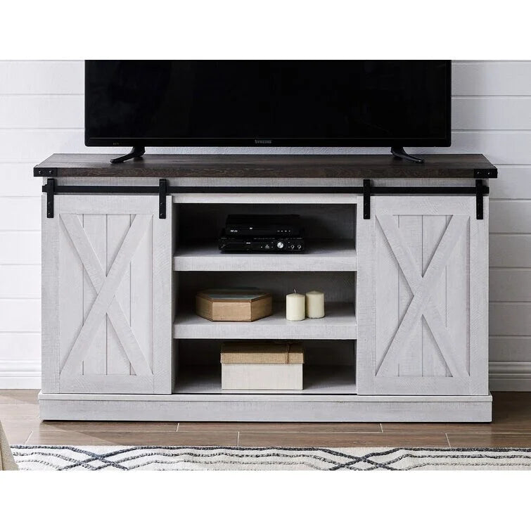 Wood Media Console TV Stand Entertainment Center