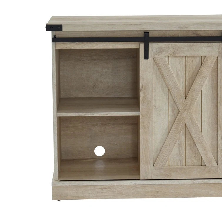 Wood Media Console TV Stand Entertainment Center