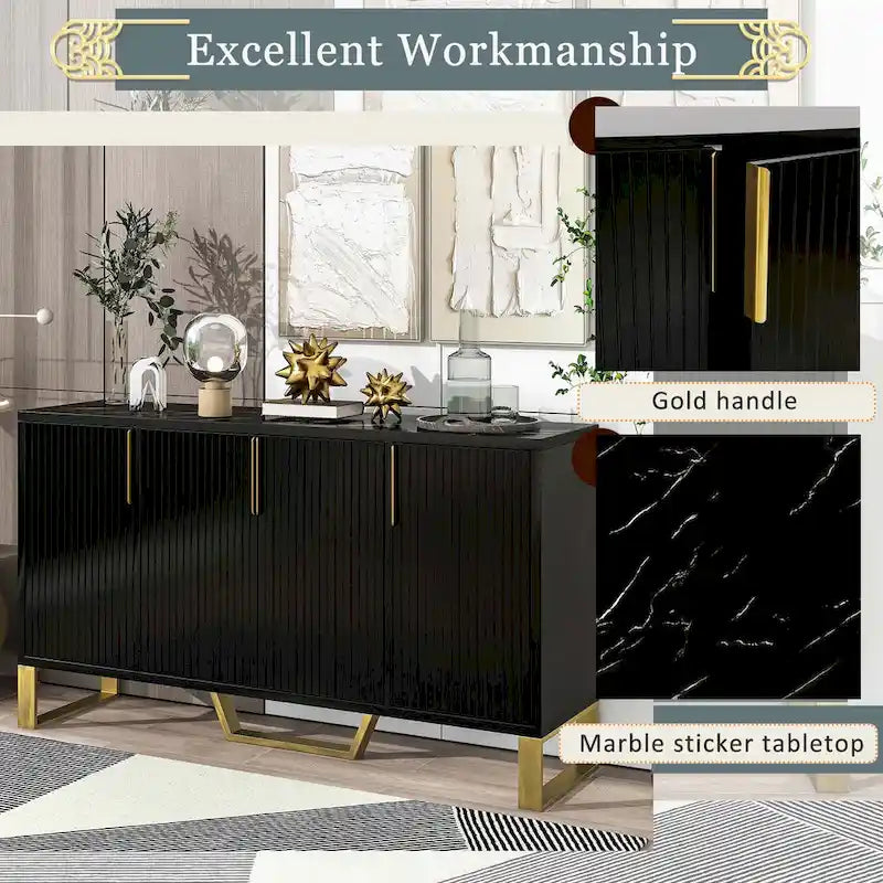 Modern sideboard with Adjustable Shelves For Kitchen