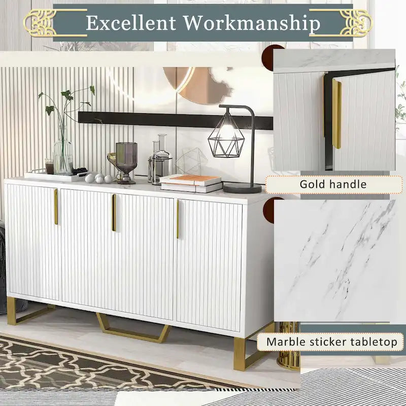 Modern sideboard with Adjustable Shelves For Kitchen