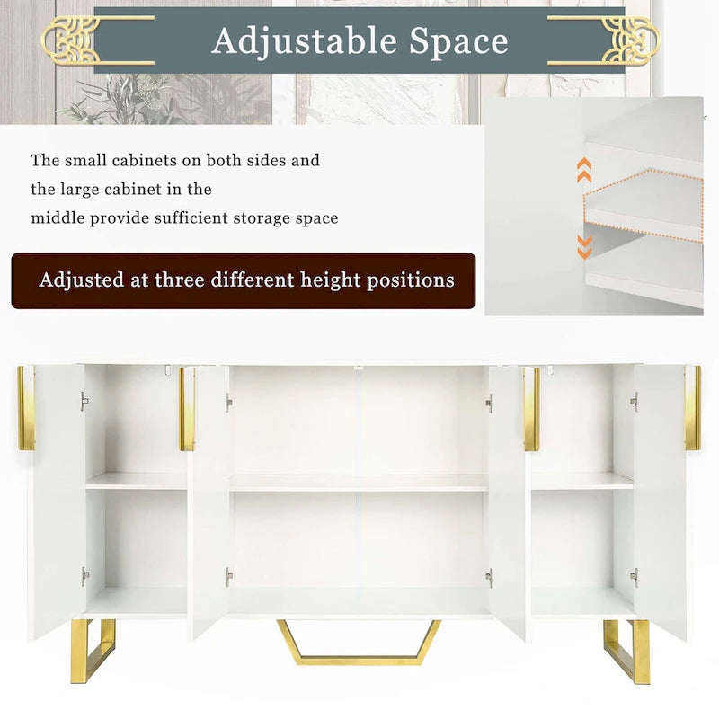 Modern sideboard with Adjustable Shelves For Kitchen