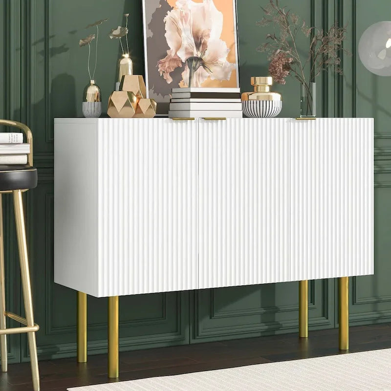 Luxury Style Sideboard with Gold Metal Legs