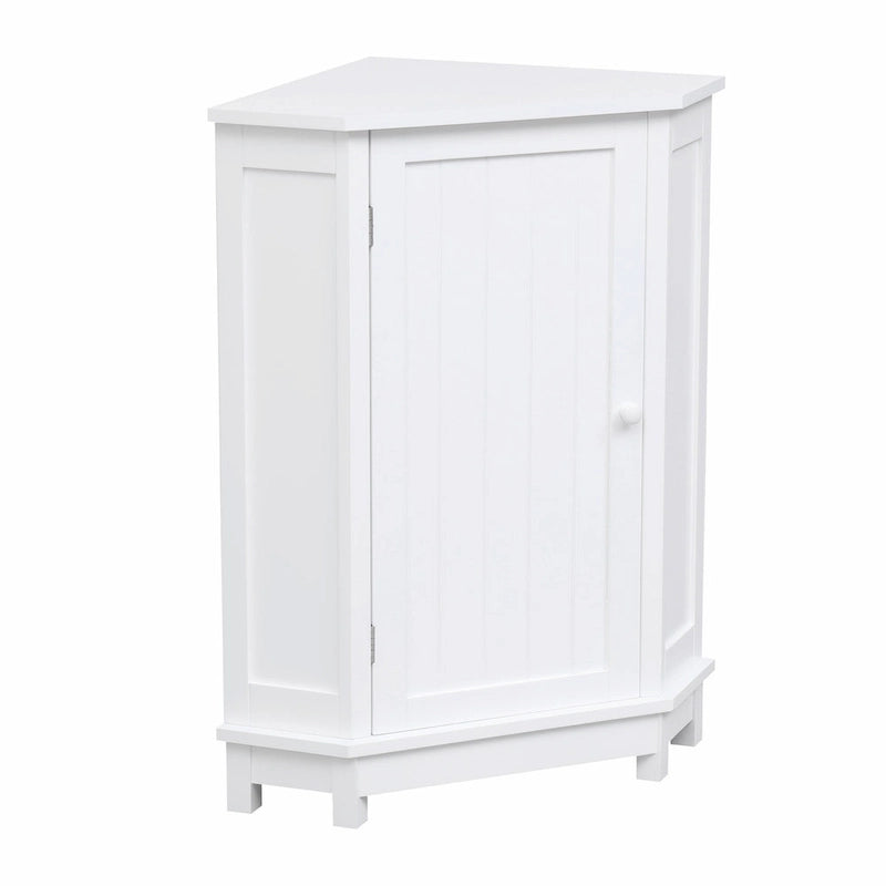 Triangle Corner Bathroom Storage Cabinet with Adjustable Shelf