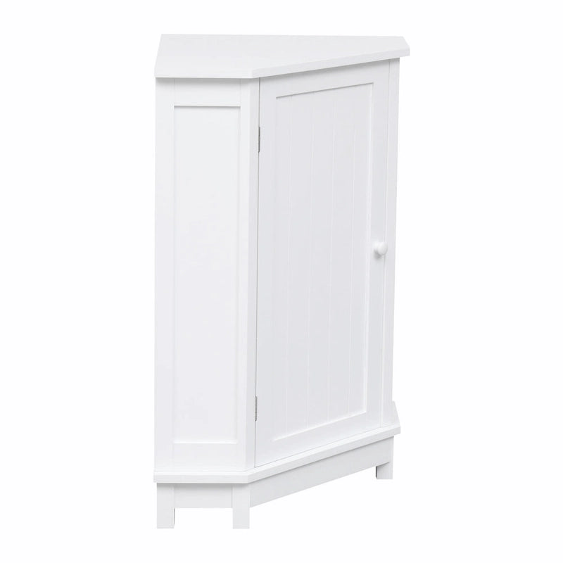 Triangle Corner Bathroom Storage Cabinet with Adjustable Shelf
