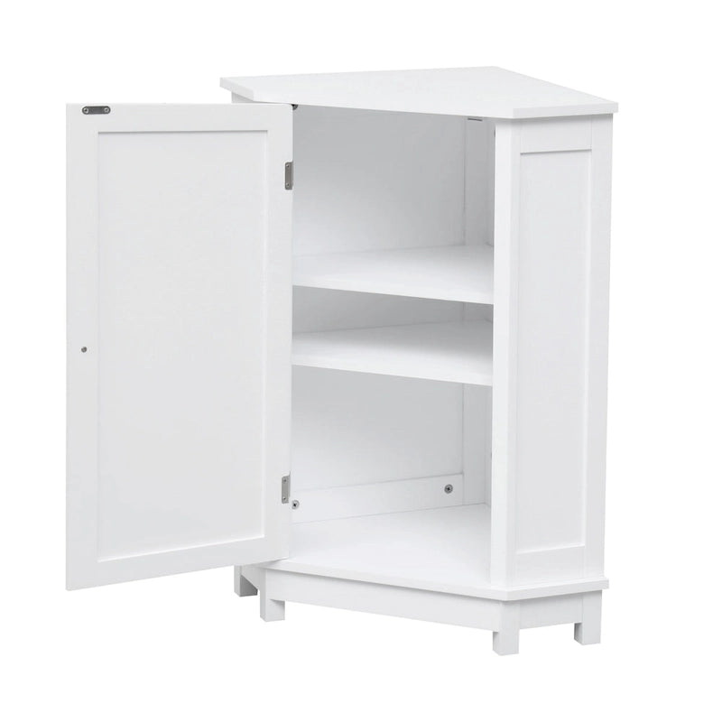 Triangle Corner Bathroom Storage Cabinet with Adjustable Shelf