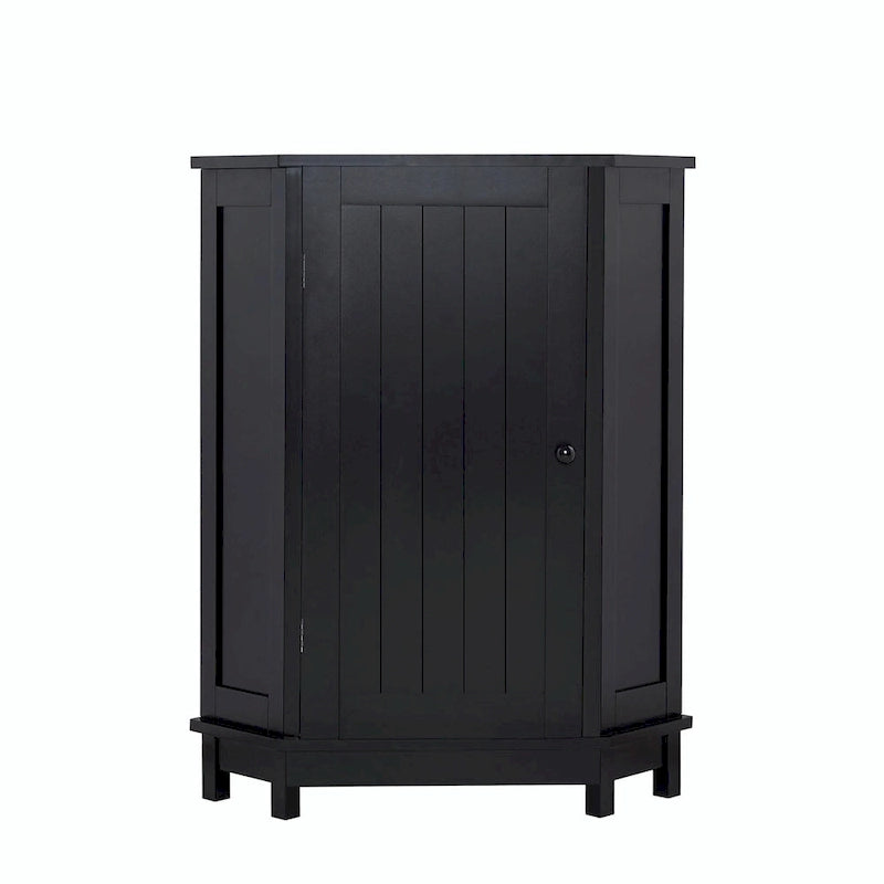 Triangle Corner Bathroom Storage Cabinet with Adjustable Shelf