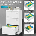 Filing Cabinet Lateral File Cabinet 3 Drawer,Locking Metal File Cabinets Three Drawer, Office Filing Cabinet with Lock Drawers