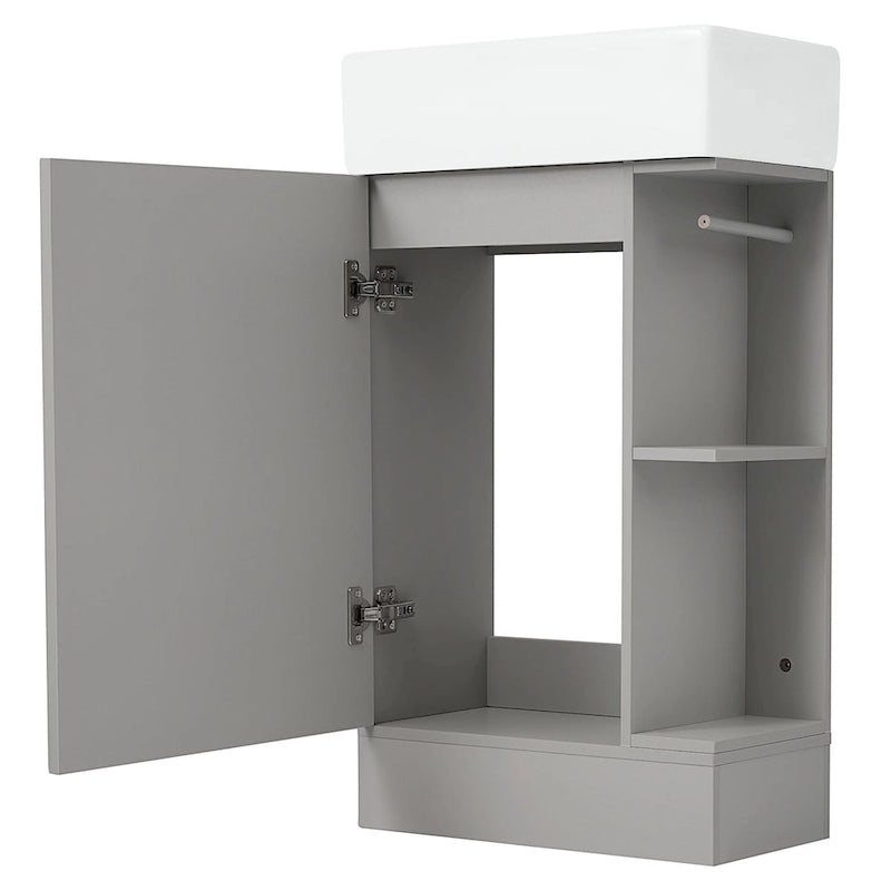 Bathroom Vanity Cabinet with Two-tier Shelf