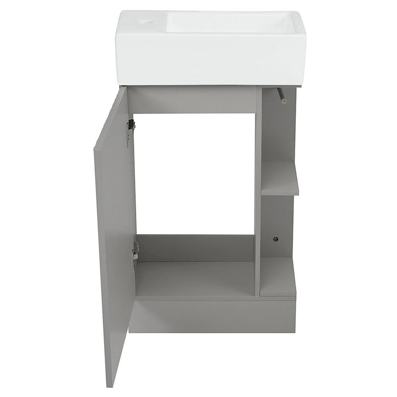 Bathroom Vanity Cabinet with Two-tier Shelf