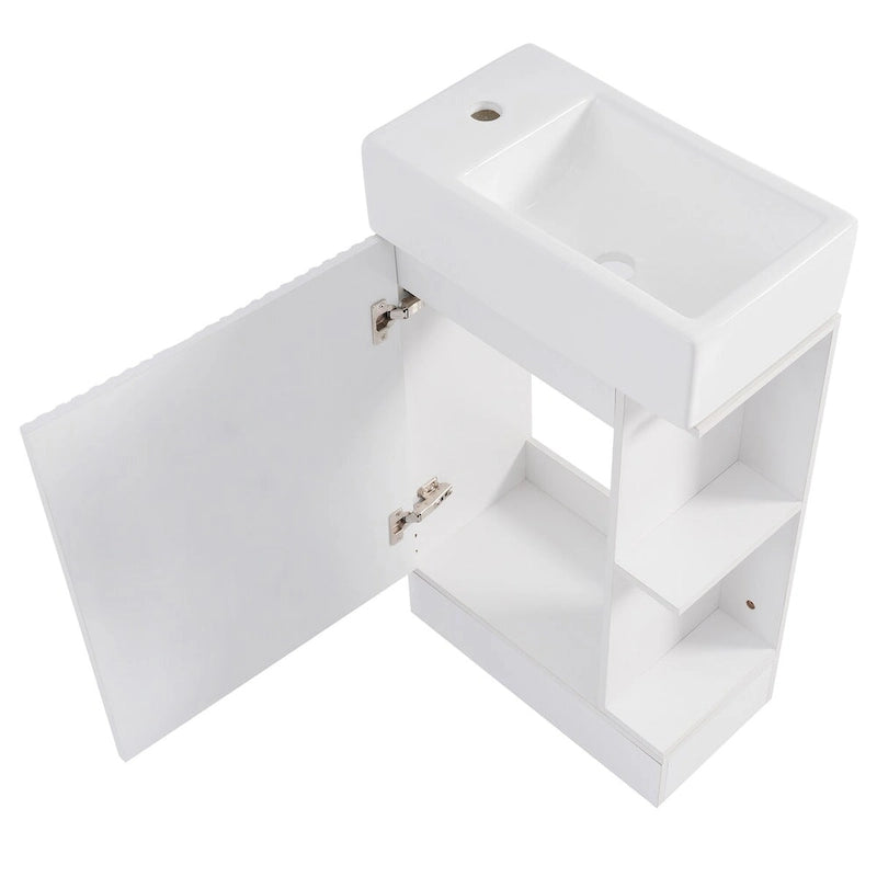 Bathroom Vanity Cabinet with Two-tier Shelf