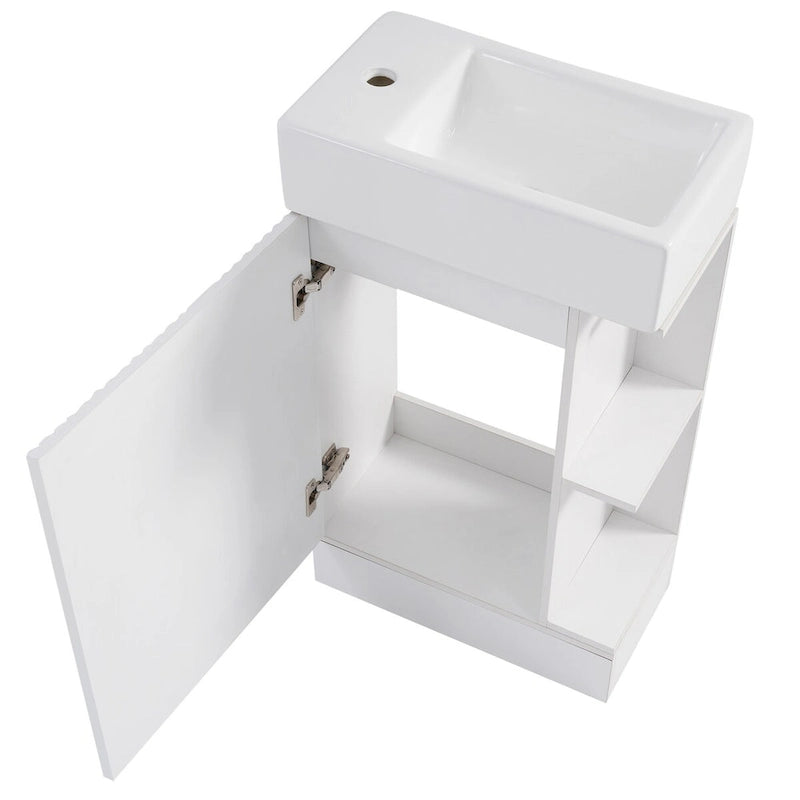 Bathroom Vanity Cabinet with Two-tier Shelf