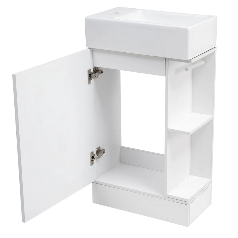 Bathroom Vanity Cabinet with Two-tier Shelf