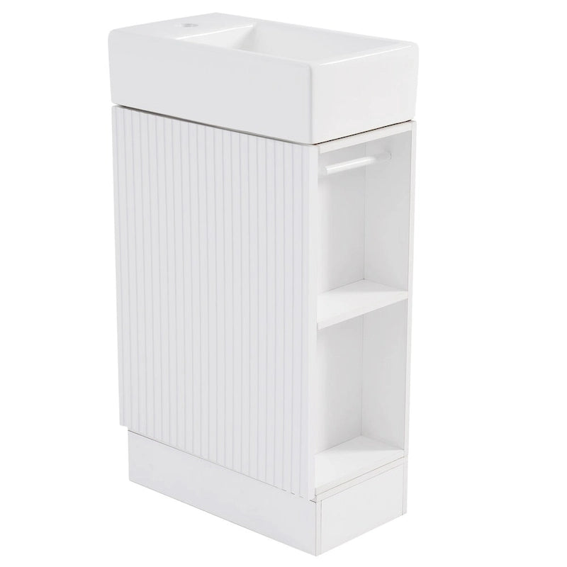 Bathroom Vanity Cabinet with Two-tier Shelf