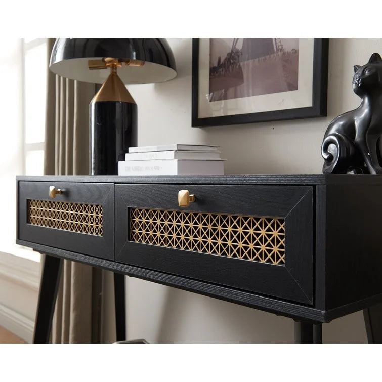 41.9 Wood 2-Drawer Console Table