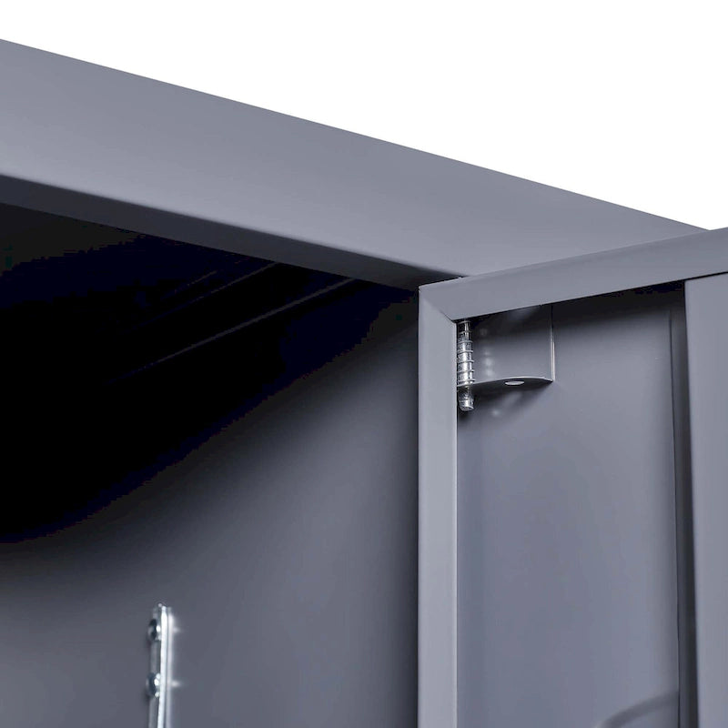 5 Door 66H Metal Lockers With Lock for Employees,Storage Locker Cabinet for Home Gym Office School Garage,Gray